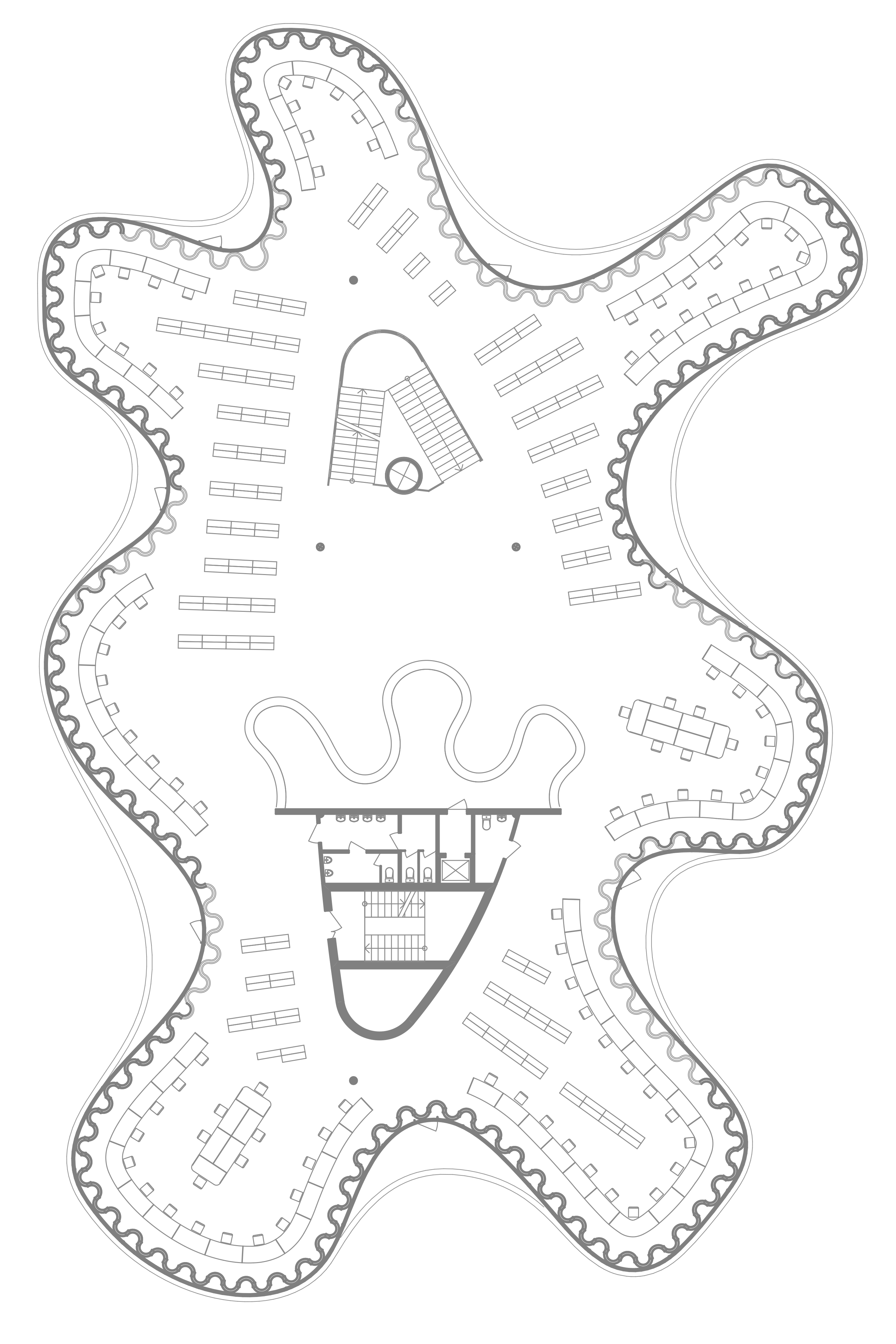 Floor plan 2 for Daegu library, Daegu, Republic of Korea.